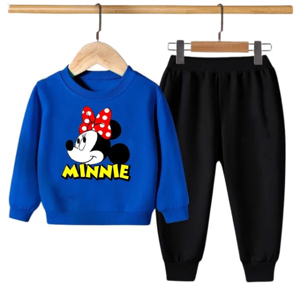 RED MINNIE PRINTED  Kids Sweatshirt &Trousers