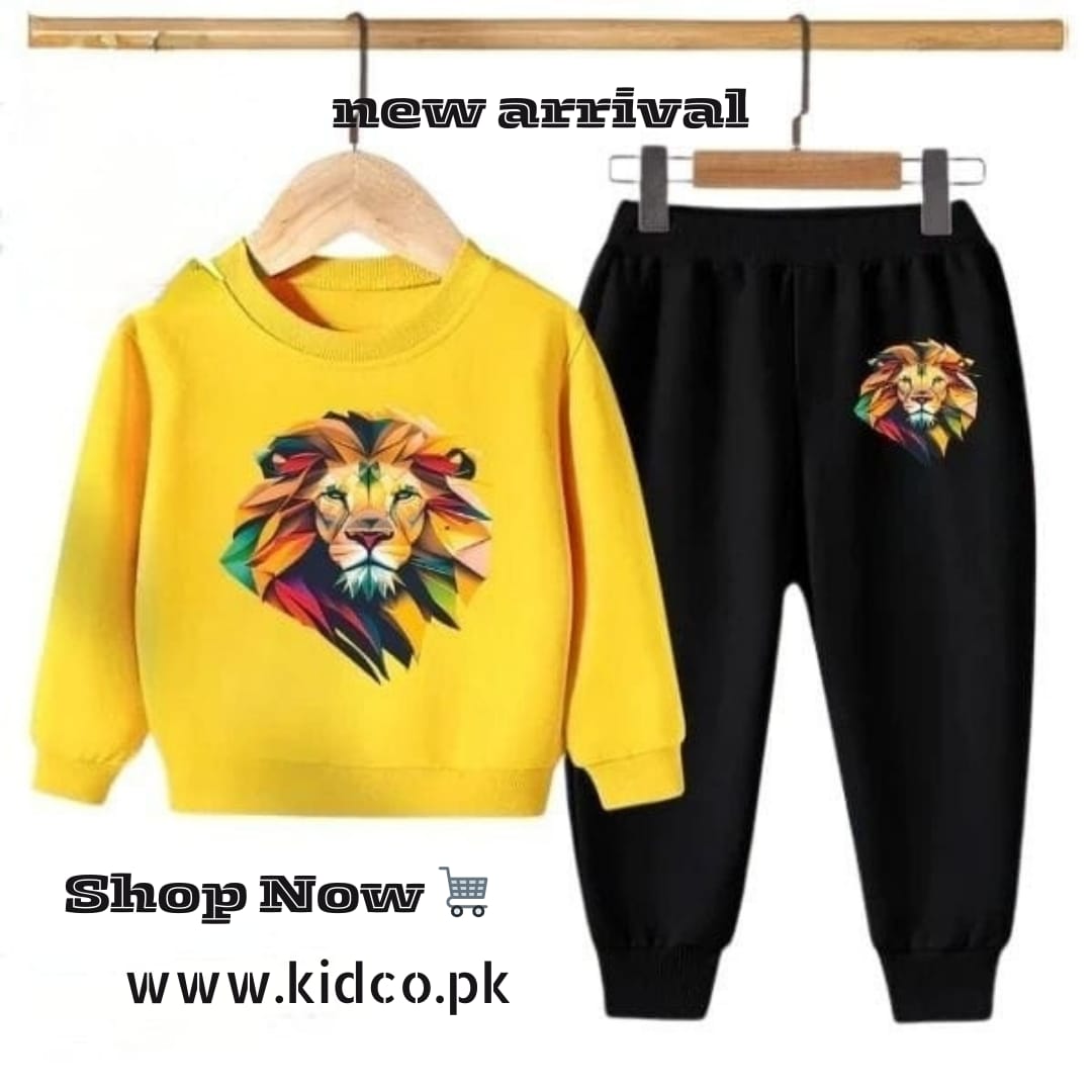Yellow Lion Kids Sweatshirt & Pant