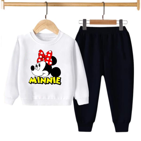 RED MINNIE PRINTED  Kids Sweatshirt &Trousers