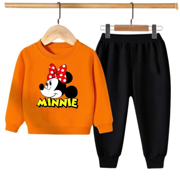 RED MINNIE PRINTED  Kids Sweatshirt &Trousers