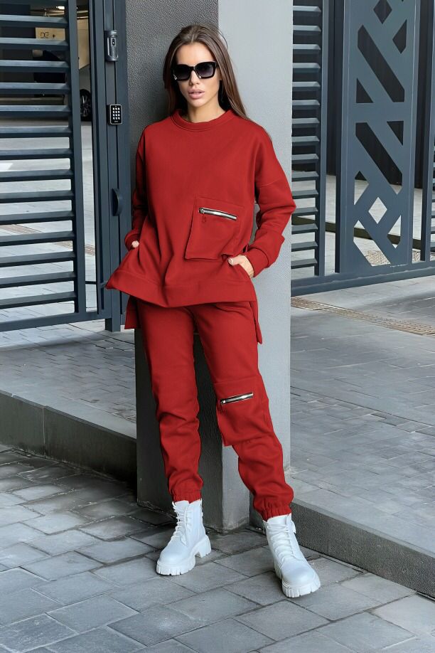 Women Winter Pocket Style Tracksuit