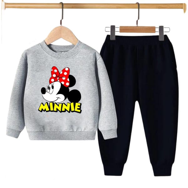 RED MINNIE PRINTED  Kids Sweatshirt &Trousers