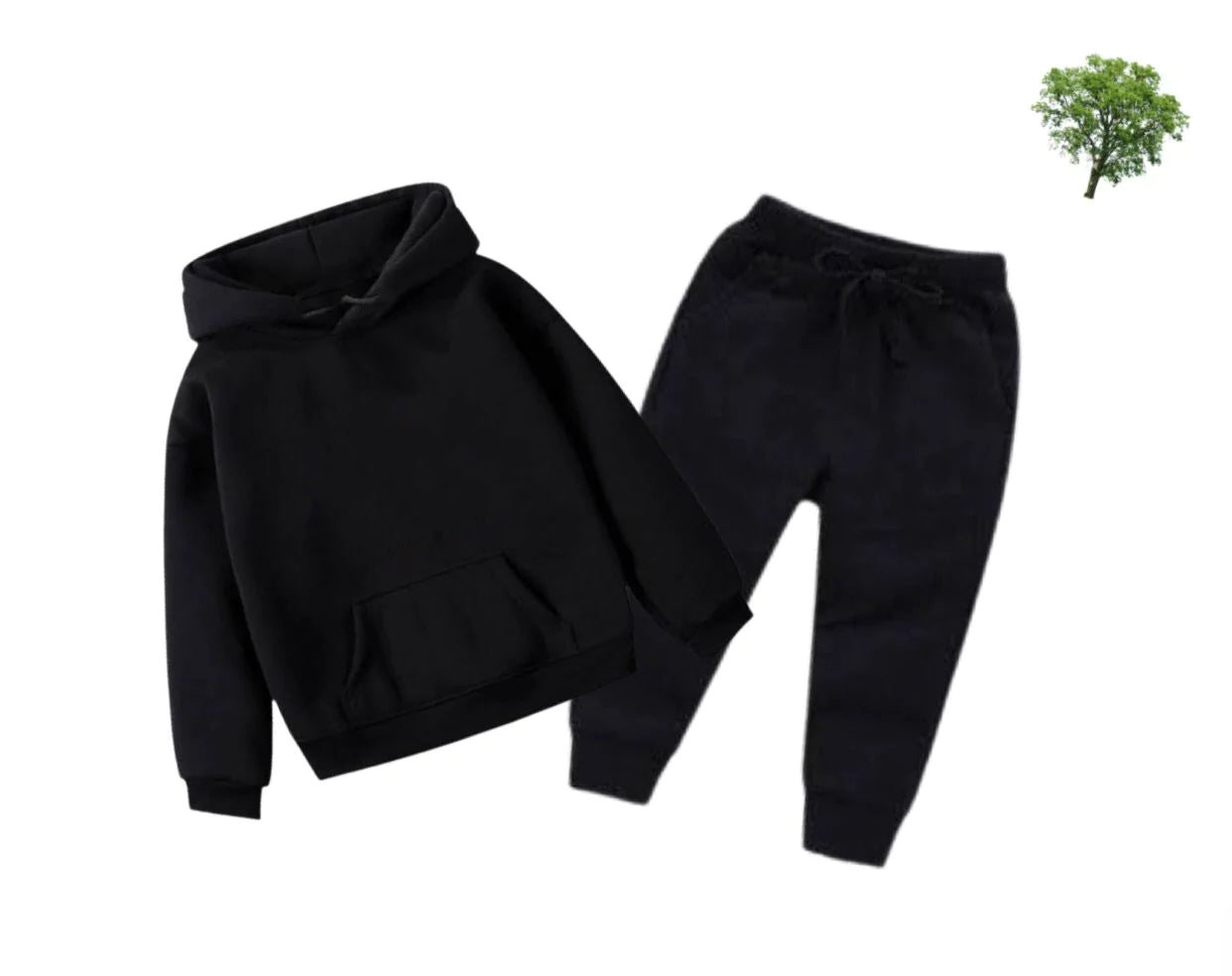 Black Kids Hoodie Set Kidco.pk
