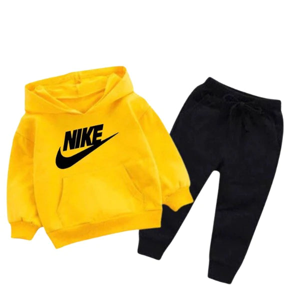 Yellow nike hoodie and sweatpants set hotsell
